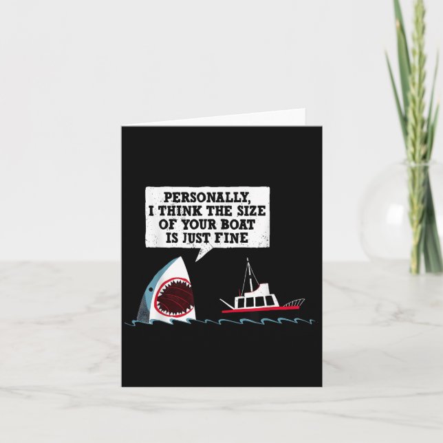 Tarjeta Personalmente creo que el tamaño de tu barco es ju (Anverso)