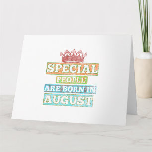 Tarjeta Personas Especiales Nacidas En Agosto- Cumpleaños