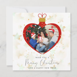 Tarjeta Personlized Photo and text Merry christmas & Happy