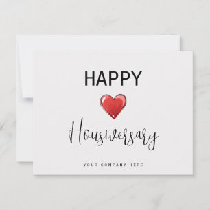 Tarjeta Persononalized Happy Housiversary Heart Realty