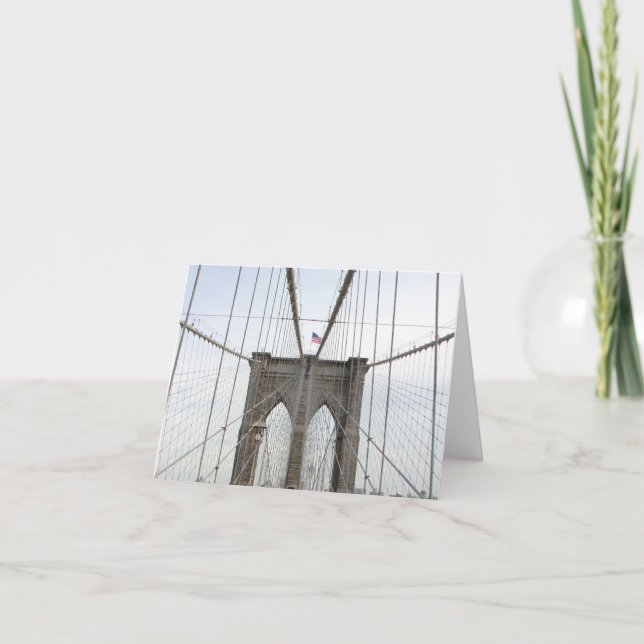 Tarjeta Perspectiva del puente de Brooklyn (Anverso)