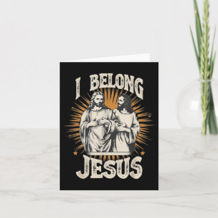 Tarjeta Pertenezco A Jesús Cristiano Vintage Jesús