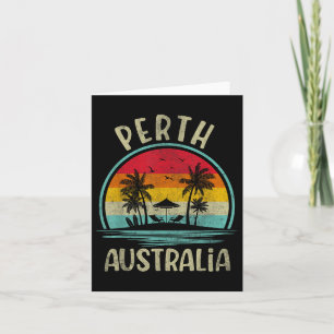 Tarjeta Perth Australia Beach Palm Tree Family Vaca de ver