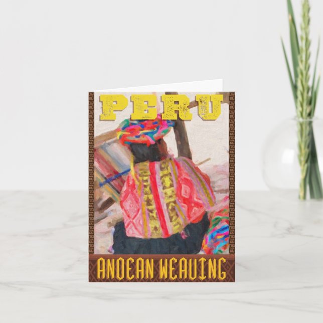 Tarjeta Perú: El arte de Notecard que teje andino (Anverso)