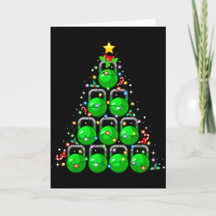 Tarjeta Pesa rusa en forma de árbol de Navidad Fitness Gim