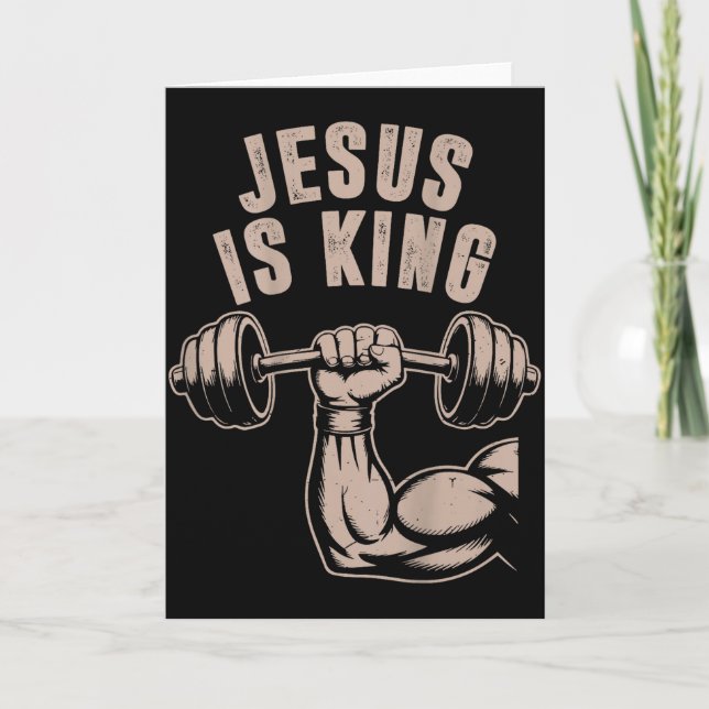 Tarjeta Pesa Rusa Jesus Es Rey Cross Funny Christian Worko (Anverso)