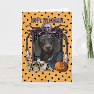Tarjeta Pesadilla de Halloween - Dachshund - Winston