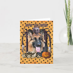 Tarjeta Pesadilla de Halloween - Pastor alemán - Oportunid