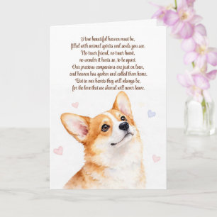 Tarjeta Pésame por la pérdida de un perro de raza tipo Cor