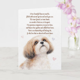 Tarjeta Pésame por la pérdida de un Shih Tzu