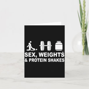 Tarjeta Pesas S3x Y Batidos De Proteínas Dicho Divertido C