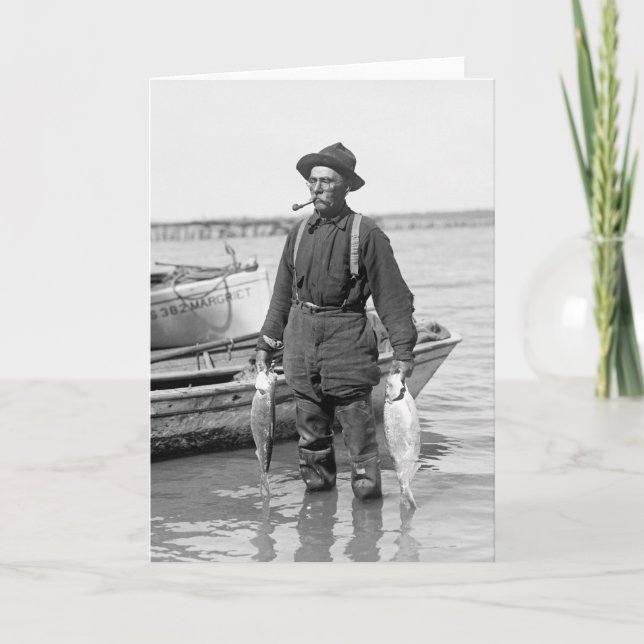 Tarjeta Pesca con manchas, a principios del siglo XX (Anverso)