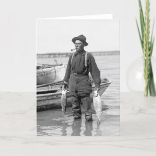 Tarjeta Pesca con manchas, a principios del siglo XX