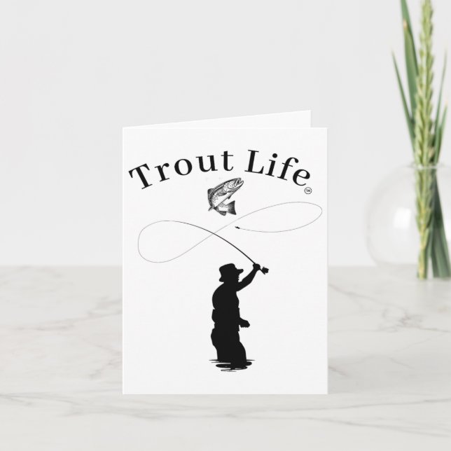 Tarjeta Pesca con mosca de trucha (Anverso)