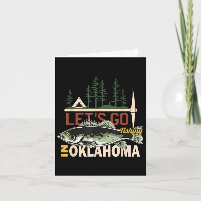 Tarjeta Pesca de camping en Oklahoma - Pescado de Oklahoma (Anverso)