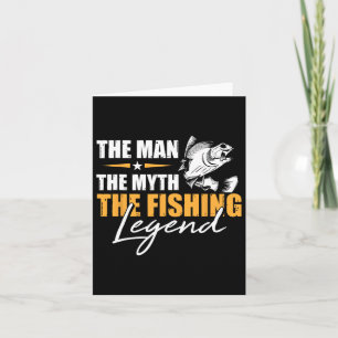 Tarjeta Pesca De La Leyenda De Mitos De Hombre Angler Guay