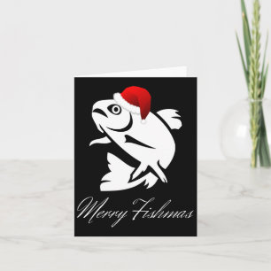 Tarjeta Pesca de navidades - Merry Fishmas