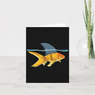 Tarjeta Pesca de oro con camiseta Wi-Fi divertida Fin Shar
