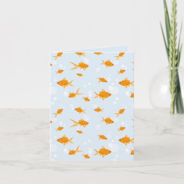 Tarjeta Pesca de oro suave nadando en el agua (Anverso)