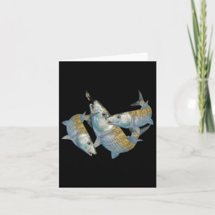 Tarjeta Pesca De Pescado De Pescado De Agua Salada Pescand