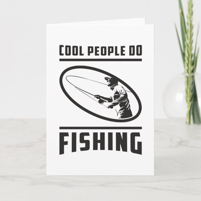 Tarjeta Pesca de pescadores Pesca Rod Graciosa Idea de reg (Anverso)