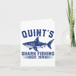 Tarjeta Pesca de tiburón de Quint 1974 retro Fisher Bi