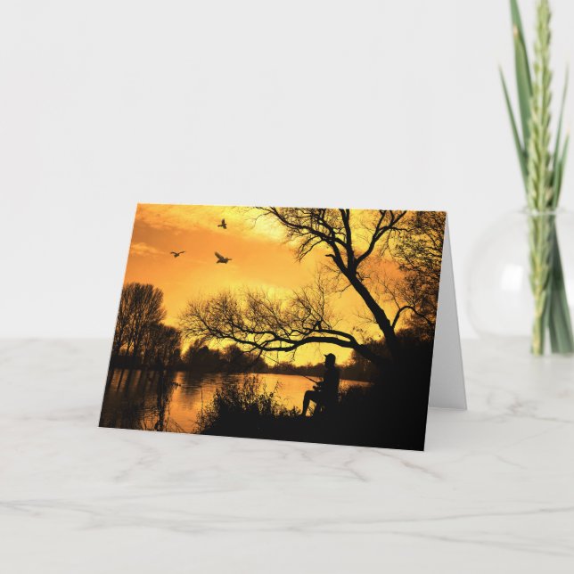 Tarjeta Pesca del atardecer (Anverso)
