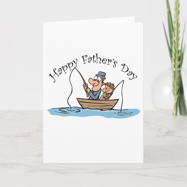 Tarjeta "Pesca del Día del Padre" (Anverso)