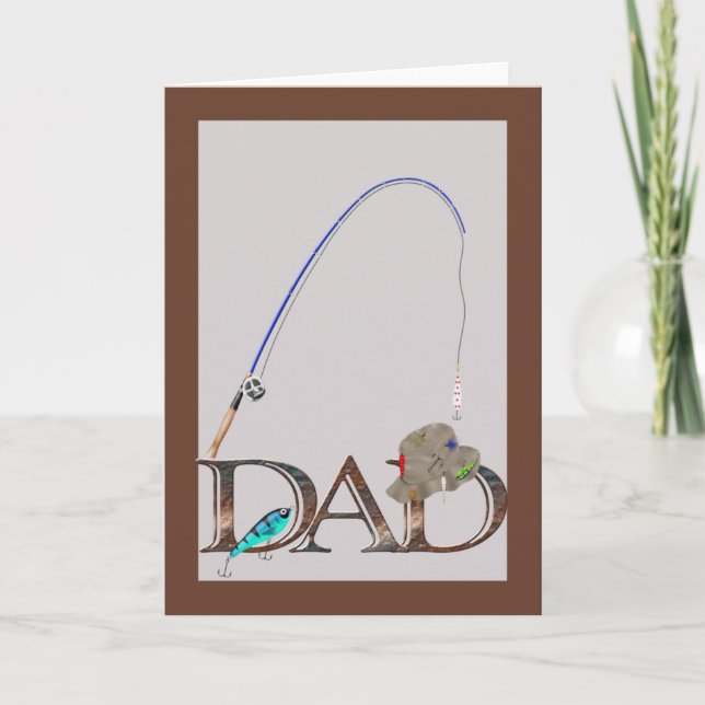 Tarjeta Pesca del Día del Padres (Anverso)