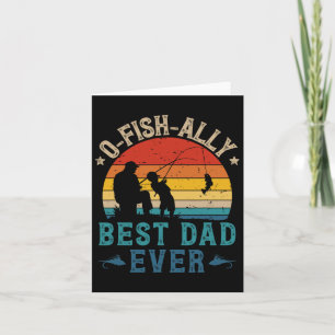 Tarjeta Pesca del mejor papá jamás pescador del atardecer