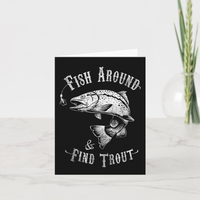 Tarjeta Pesca divertida en torno a la trucha (Anverso)