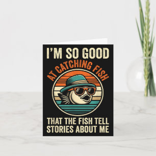 Tarjeta Pesca divertida pesca Pescado Vintage Pescador B G