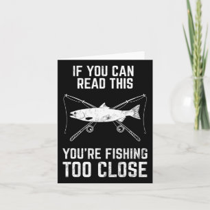 Tarjeta Pesca divertida Pescar demasiado cerca Día del pad