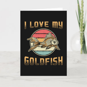 Tarjeta Pesca dorada me encanta mi pez dorado acuario anim