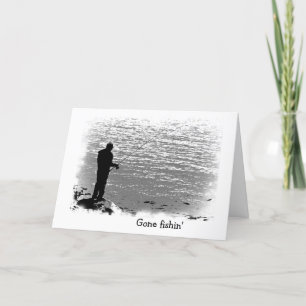 Tarjeta Pesca en el cumpleaños del lago