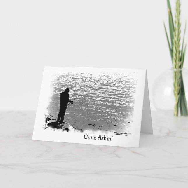 Tarjeta Pesca en el Día de los Padres del Lago (Anverso)