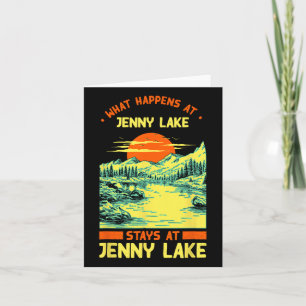Tarjeta Pesca en el lago Camping Vacaciones Jenny Lake