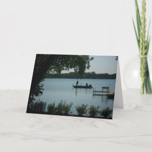 Tarjeta "Pesca en lago francés", mejor carta