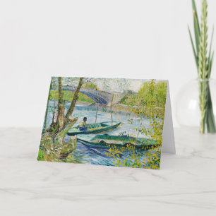 Tarjeta Pesca en primavera por Vincent van Gogh