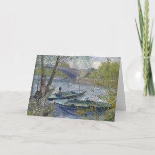 Tarjeta Pesca en primavera   Vincent van Gogh