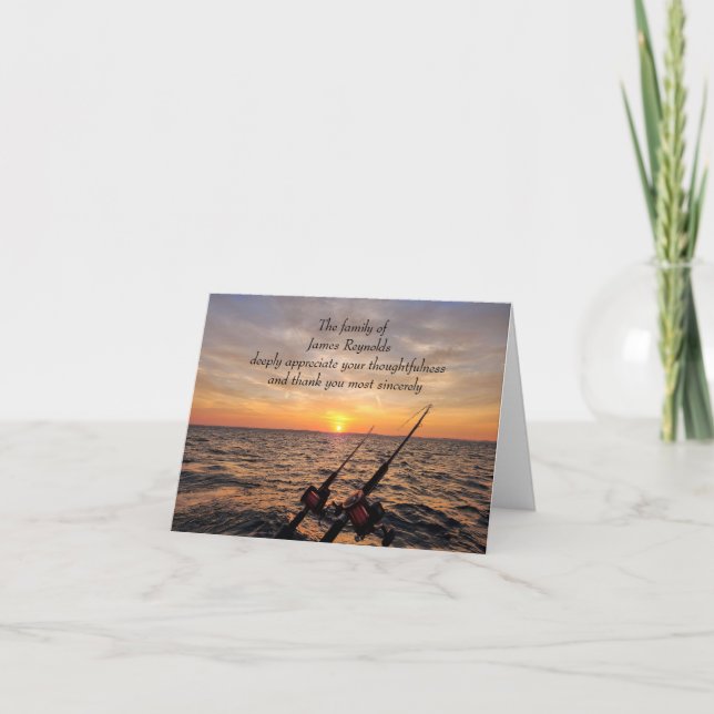 Tarjeta Pesca En Sunrise Solidaridad Gracias (Anverso)