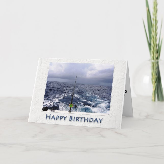Tarjeta Pesca feliz cumpleaños (Anverso)