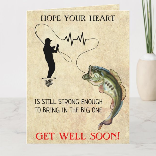 Tarjeta Pesca Graciosa Atentada Cardíaca Muy Pronto (Anverso)