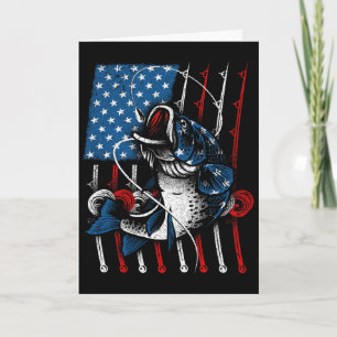 Tarjeta Pesca Guay Para Hombres Mujeres Bandera Americana 