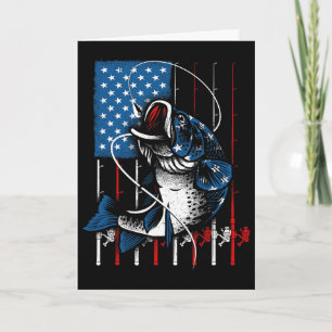 Tarjeta Pesca Guay Para Hombres Mujeres Bandera Americana