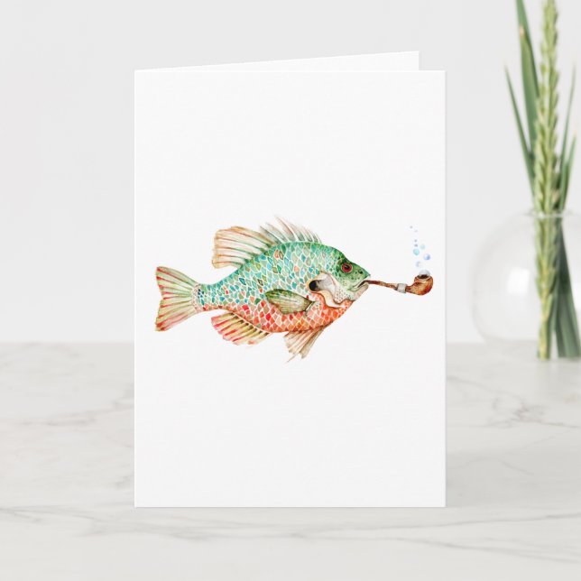 Tarjeta Pescado con una tubería (Anverso)