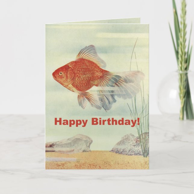 Tarjeta Pescado de cumpleaños (Anverso)