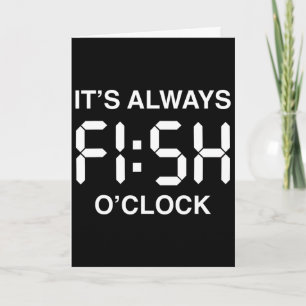 Tarjeta Pescado de la hora Divertido Día del Padre Pescado