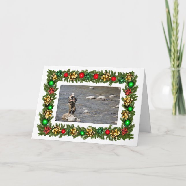 Tarjeta Pescado de Navidad "Fishmas" de Pesca con Mosca Pe (Anverso)