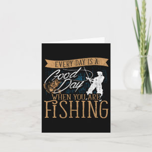 Tarjeta Pescado divertido de la pesca de altura - Pescador